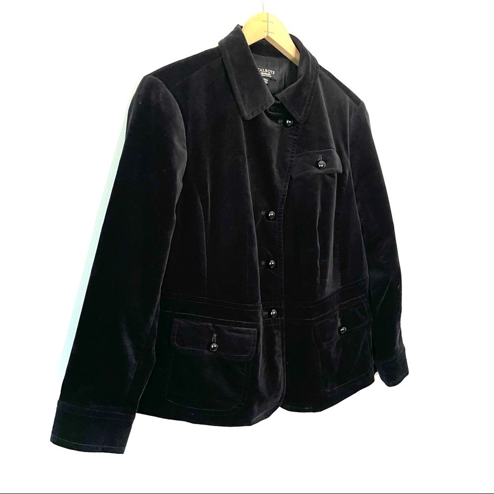 Talbots | Black Velvet Jacket - Picture 2 of 7